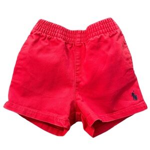 Ralph Lauren Baby Shorts Red With Elastic Waistband! 6m